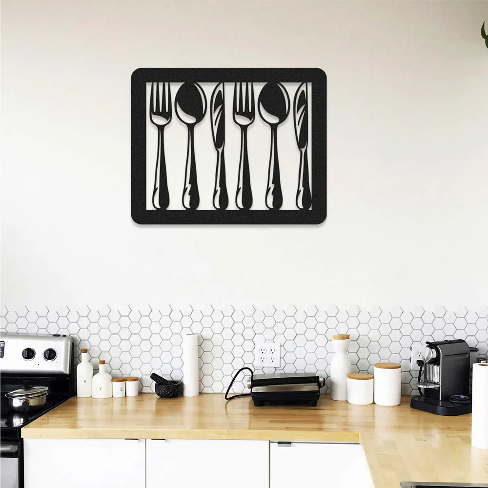 Salle à Manger Cuisine Plaque en Métal Décoratif Mural - Image 6