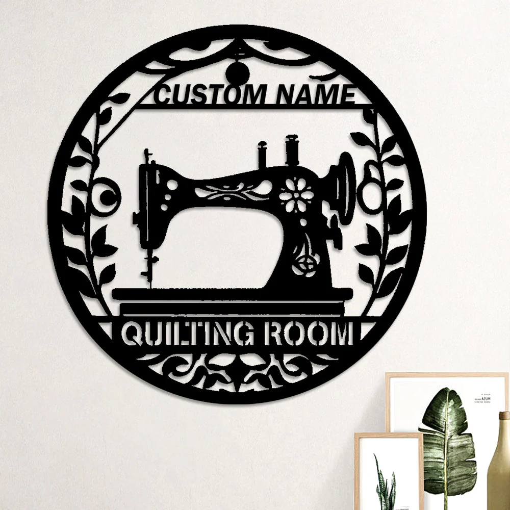 Salle de Couture Plaque Personnalisée en Métal Décoratif Mural