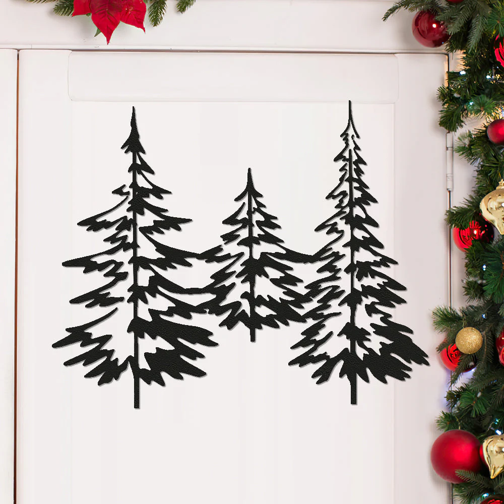Sapin de Noël Plaque en Métal Décoratif Mural - Image 3