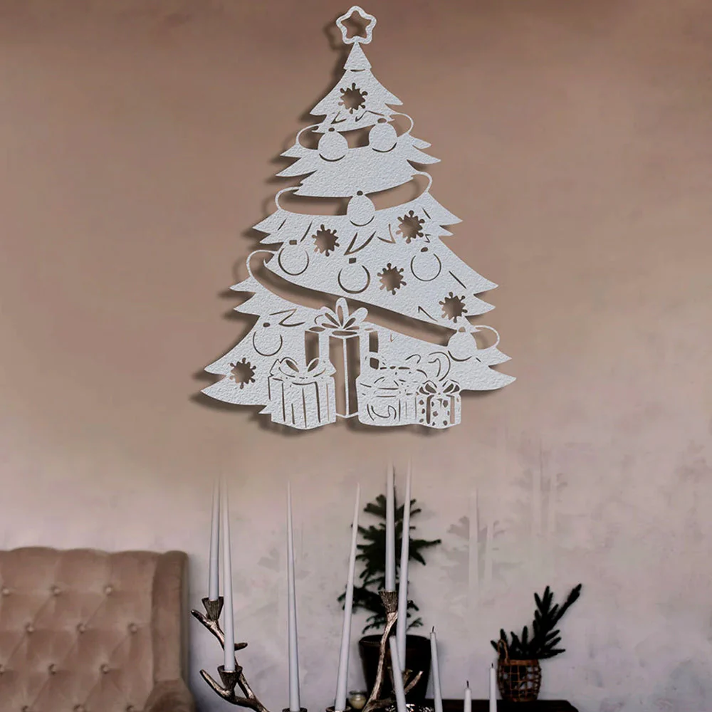 Sapin de Noël Plaque en Métal Décoratif Mural - Image 4