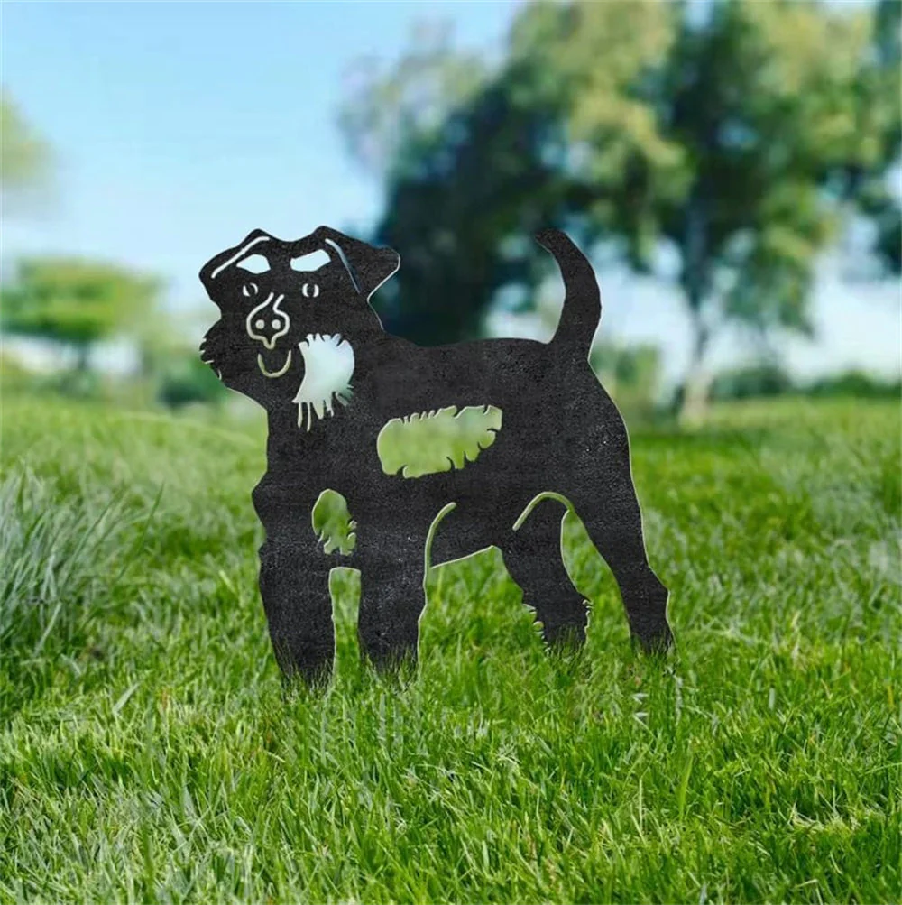 Schnauzer Silhouette en Métal