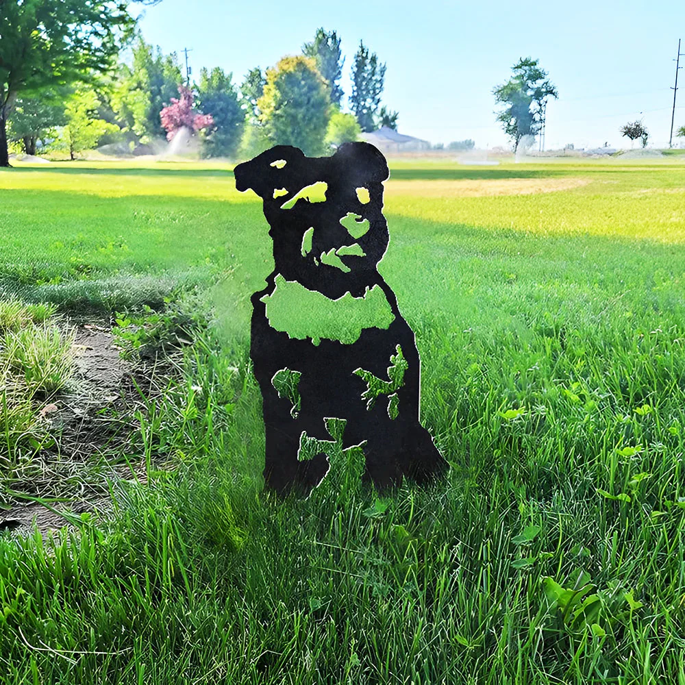 Schnauzer Silhouette en Métal
