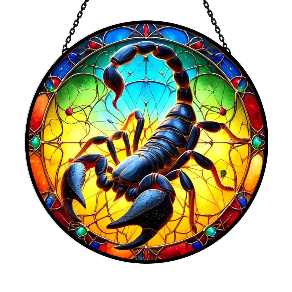 Scorpion Attrape-Soleil Décoratif en Vitrail à Suspendre - Image 3
