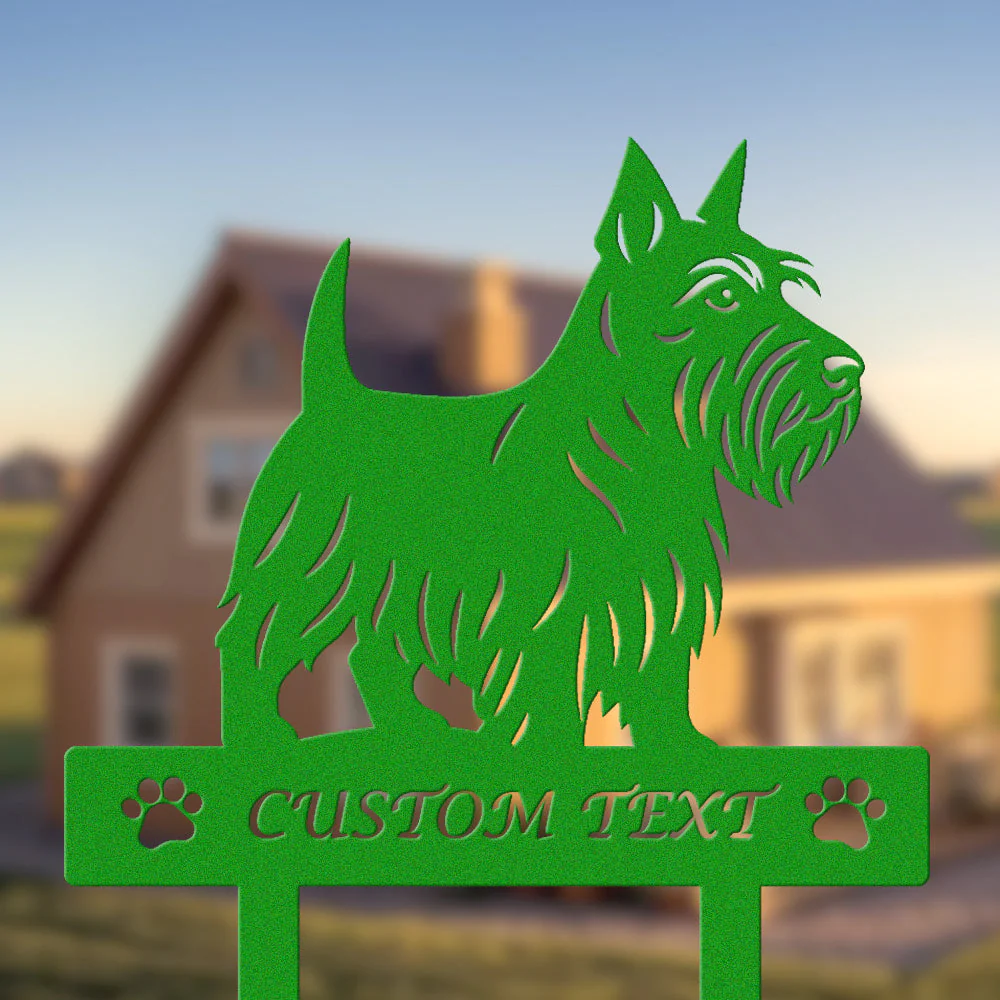Scottish Terrier Silhouette de Chien Personnalisée Piquet de Jardin en Métal - Image 5