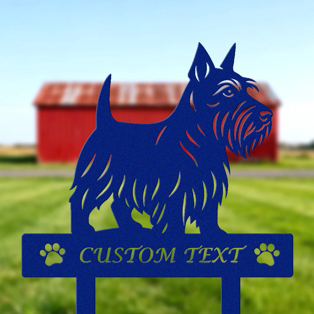 Scottish Terrier Silhouette de Chien Personnalisée Piquet de Jardin en Métal - Image 6