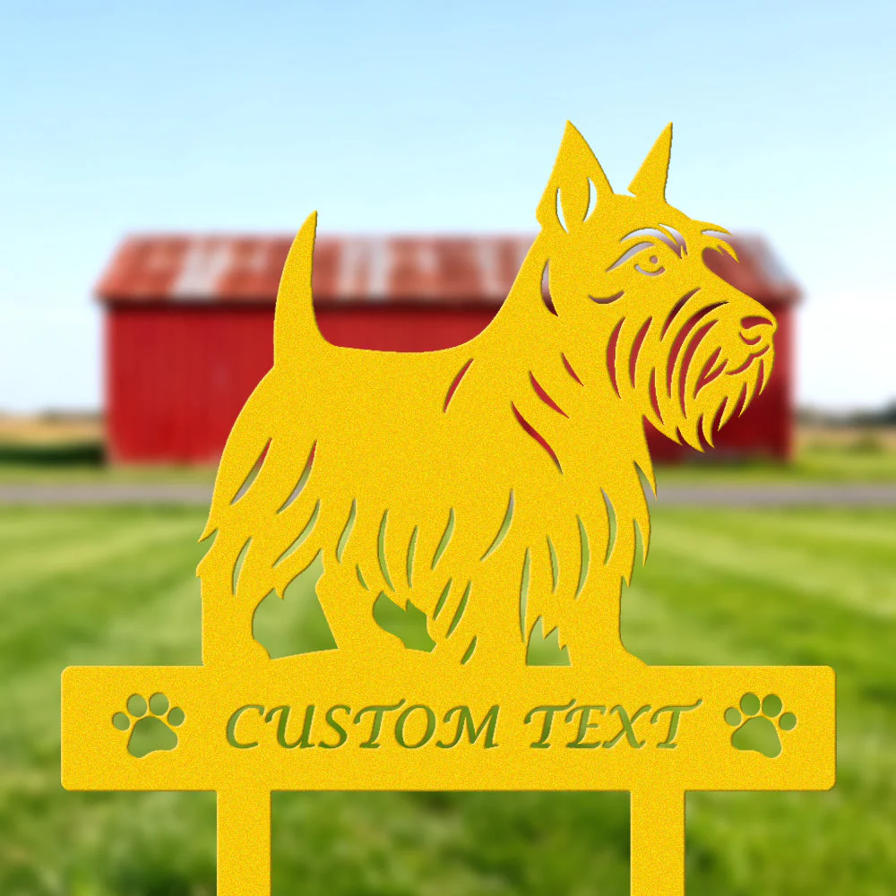 Scottish Terrier Silhouette de Chien Personnalisée Piquet de Jardin en Métal - Image 7