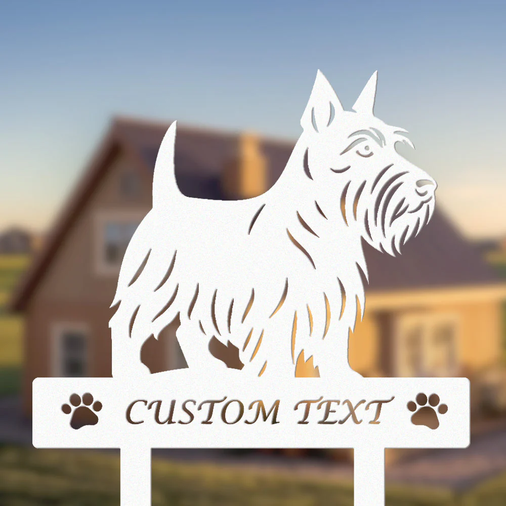 Scottish Terrier Silhouette de Chien Personnalisée Piquet de Jardin en Métal - Image 8