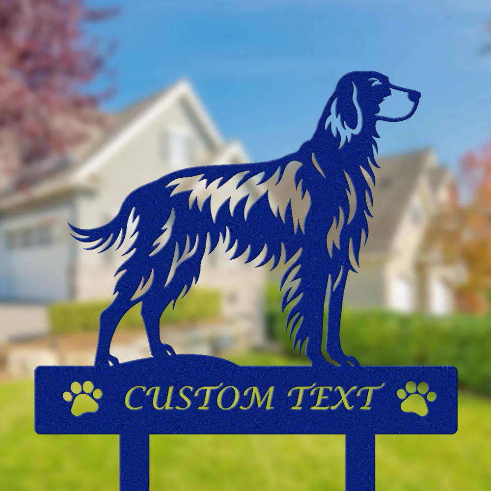 Setter Anglais Silhouette de Chien Personnalisée Piquet de Jardin en Métal - Image 6