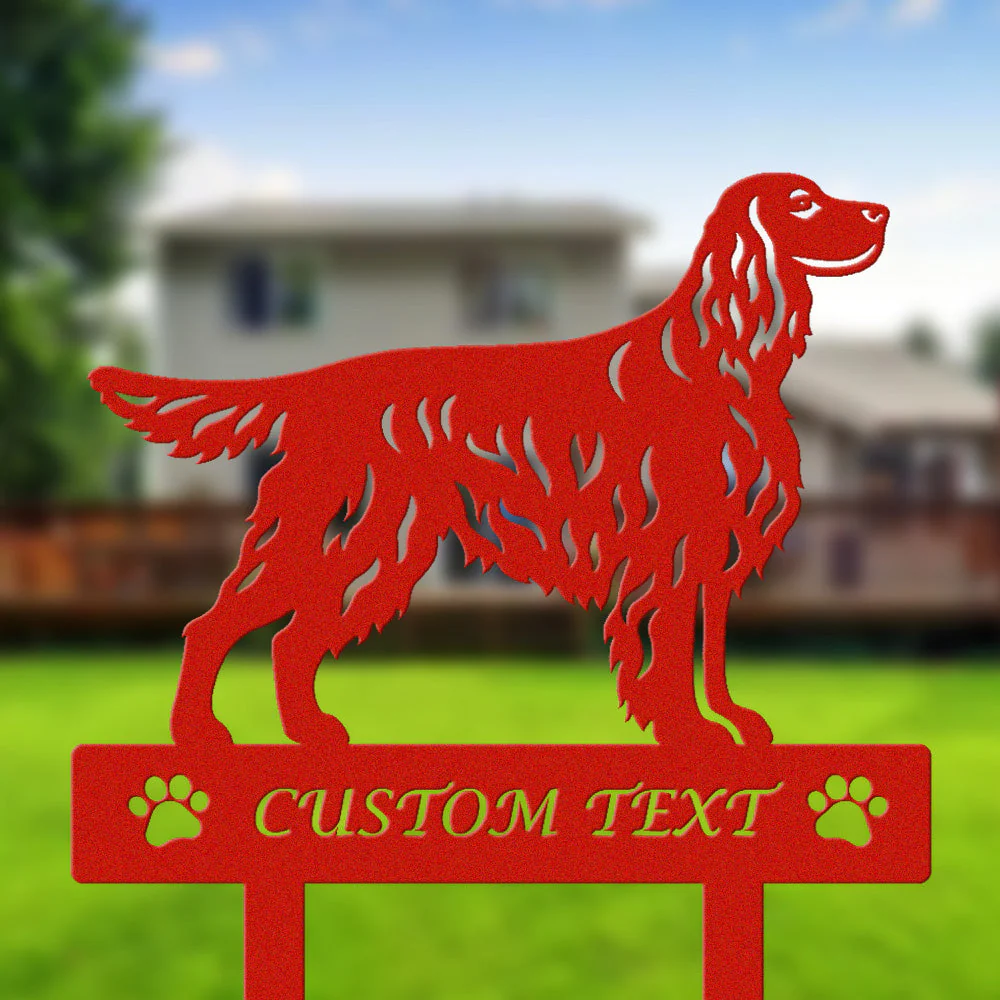 Setter Gordon Silhouette de Chien Personnalisée Piquet de Jardin en Métal - Image 3