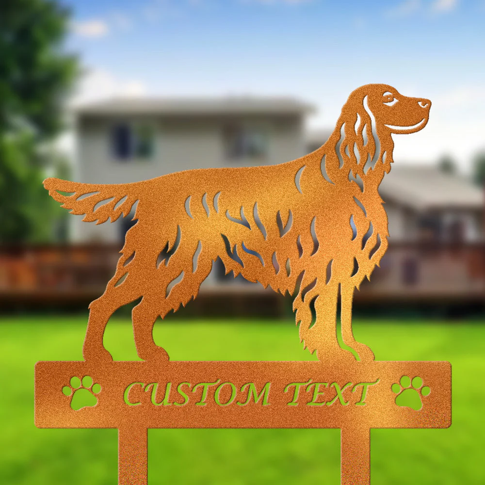Setter Gordon Silhouette de Chien Personnalisée Piquet de Jardin en Métal - Image 4