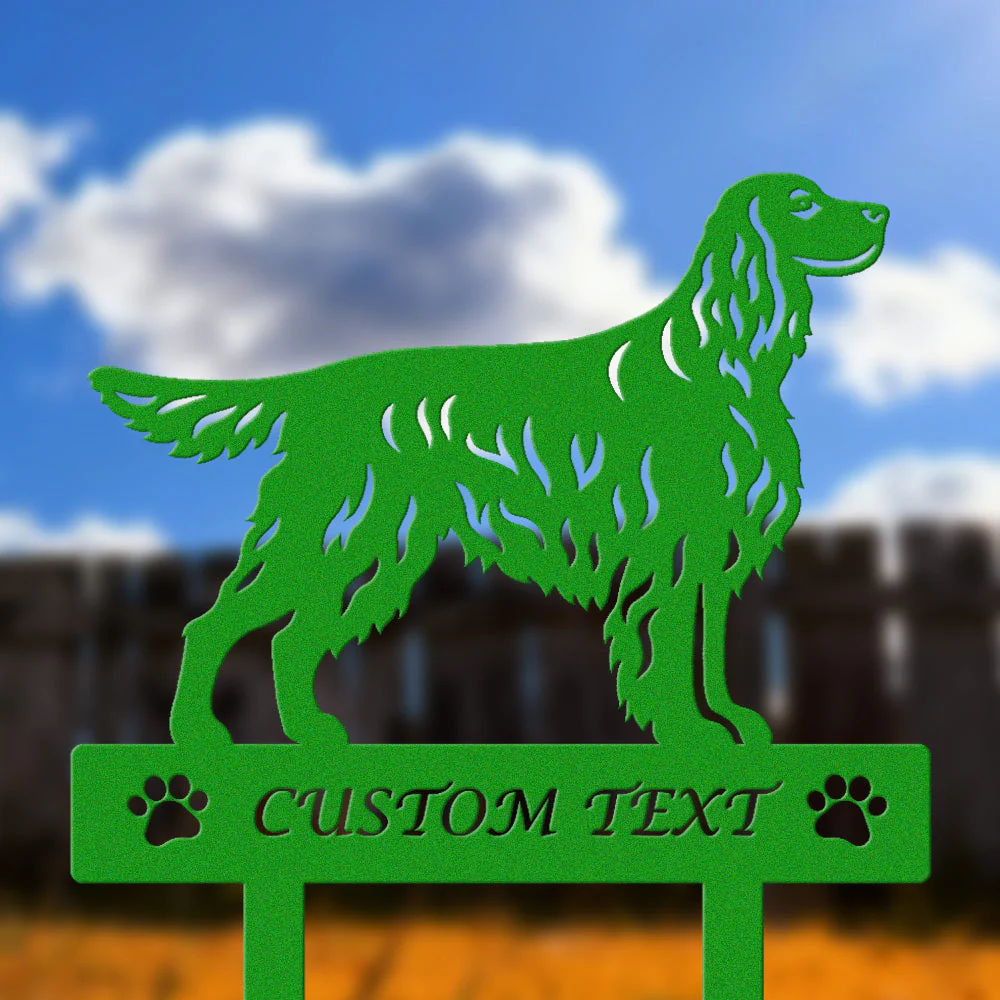 Setter Gordon Silhouette de Chien Personnalisée Piquet de Jardin en Métal - Image 5