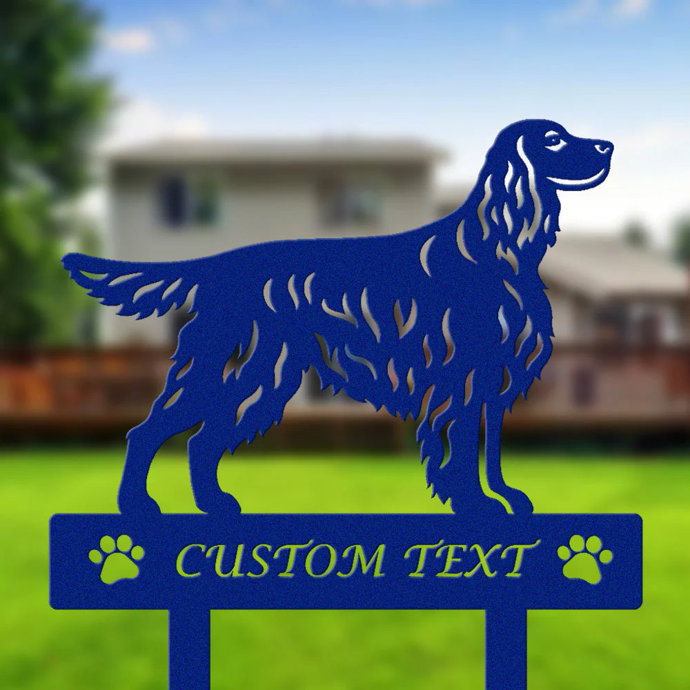 Setter Gordon Silhouette de Chien Personnalisée Piquet de Jardin en Métal - Image 6