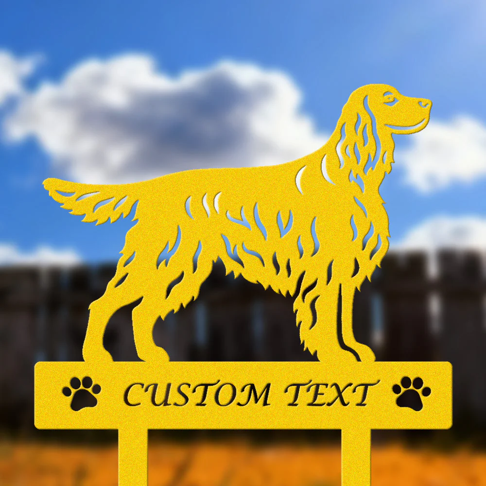 Setter Gordon Silhouette de Chien Personnalisée Piquet de Jardin en Métal - Image 7