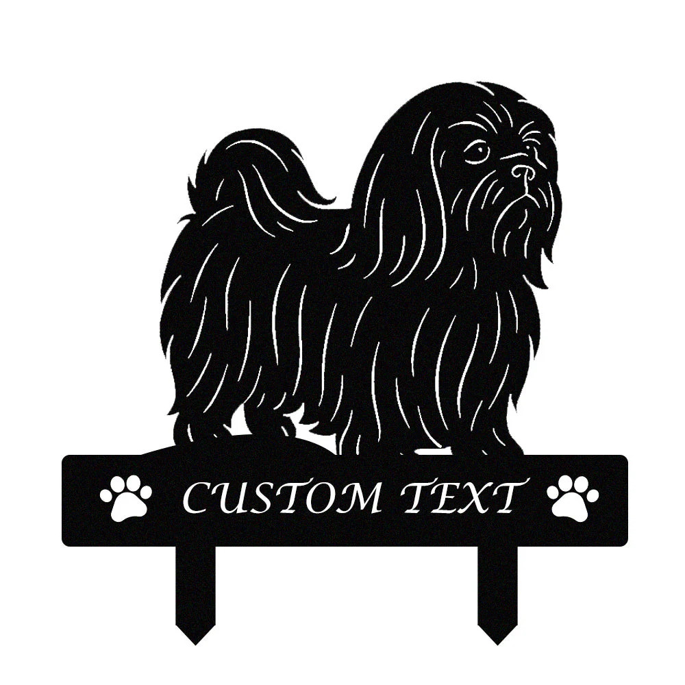 Shih Tzu Silhouette de Chien Personnalisée Piquet de Jardin en Métal - Image 9