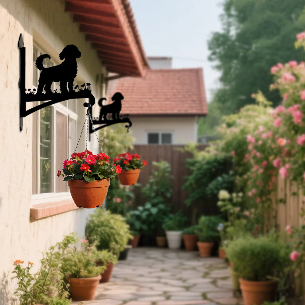 Silhouette de Cockapoo Support de Plantes à Suspendre Métallique - Image 4