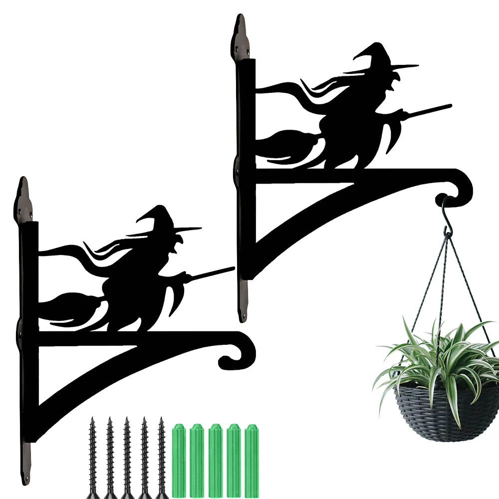 Sorcière sur Balai Support de Plantes à Suspendre Métallique - Image 8