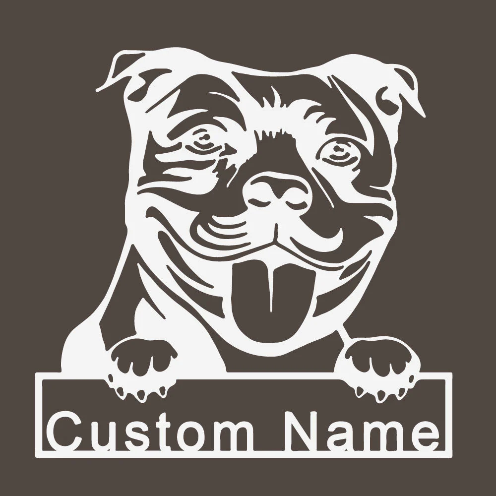 Staffordshire Bull Terrier Plaque en Métal Art Personnalisée - Image 12