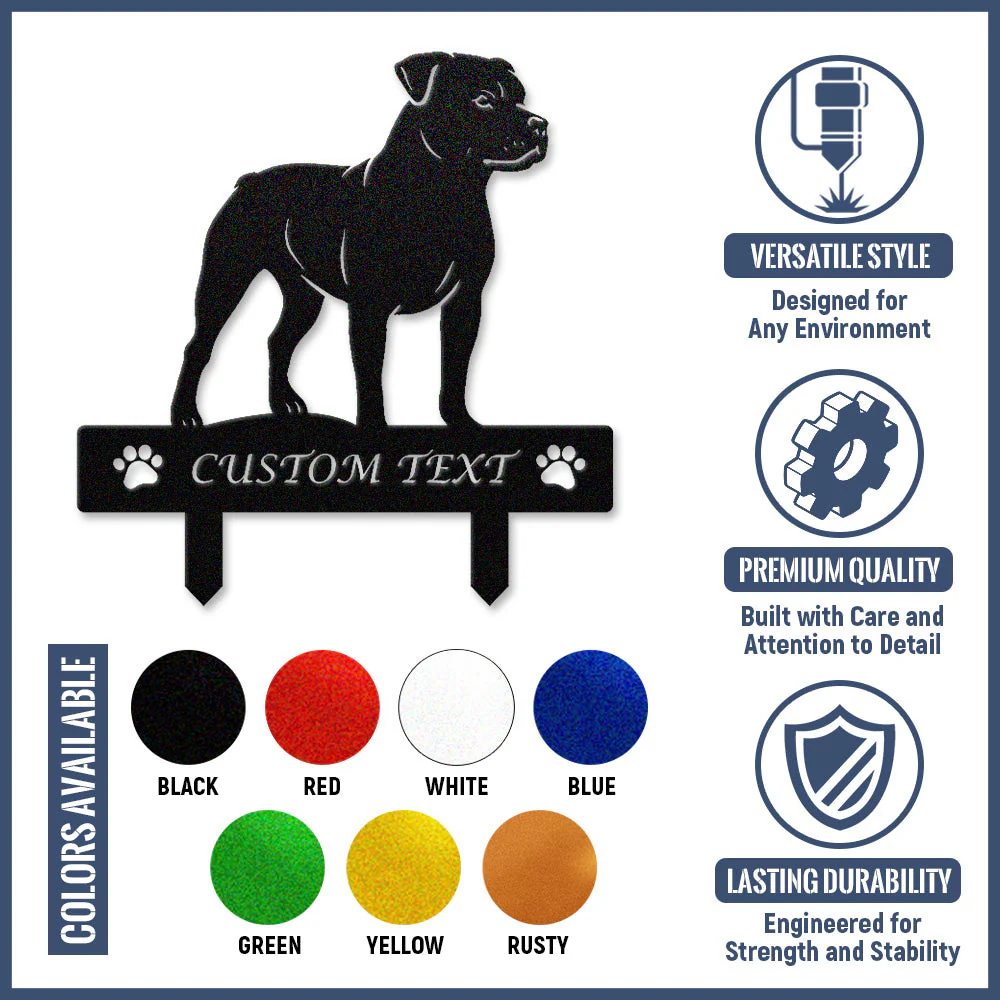 Staffordshire Bull Terrier Silhouette de Chien Personnalisée Piquet de Jardin en Métal - Image 10