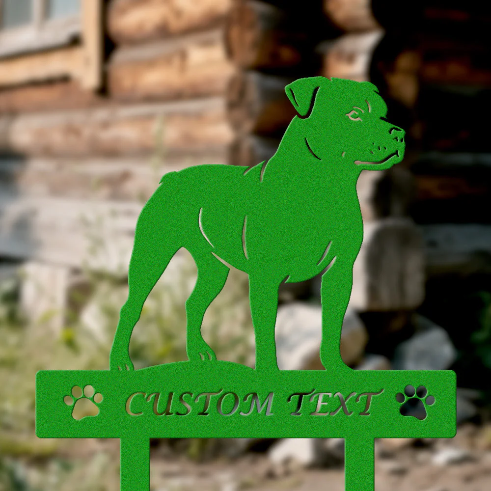 Staffordshire Bull Terrier Silhouette de Chien Personnalisée Piquet de Jardin en Métal - Image 5