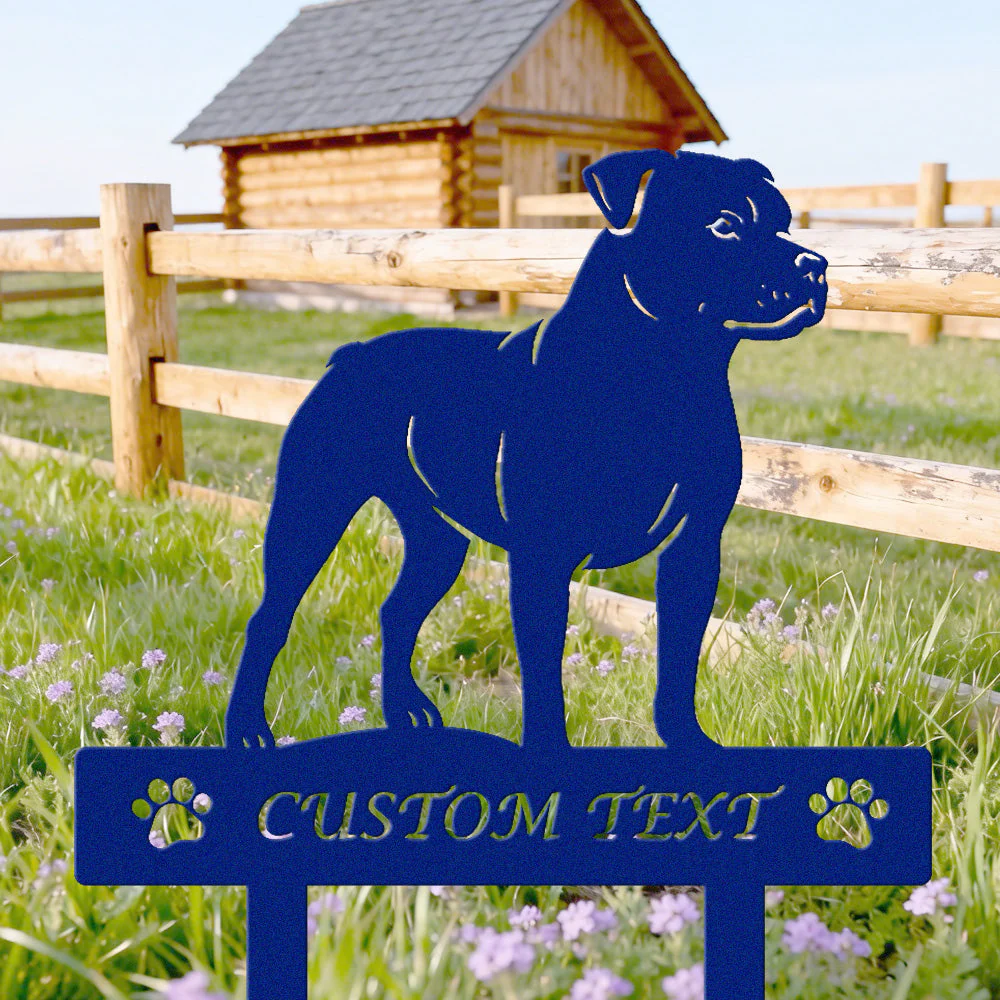 Staffordshire Bull Terrier Silhouette de Chien Personnalisée Piquet de Jardin en Métal - Image 6