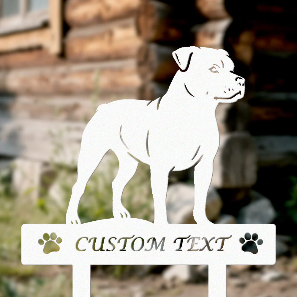 Staffordshire Bull Terrier Silhouette de Chien Personnalisée Piquet de Jardin en Métal - Image 8