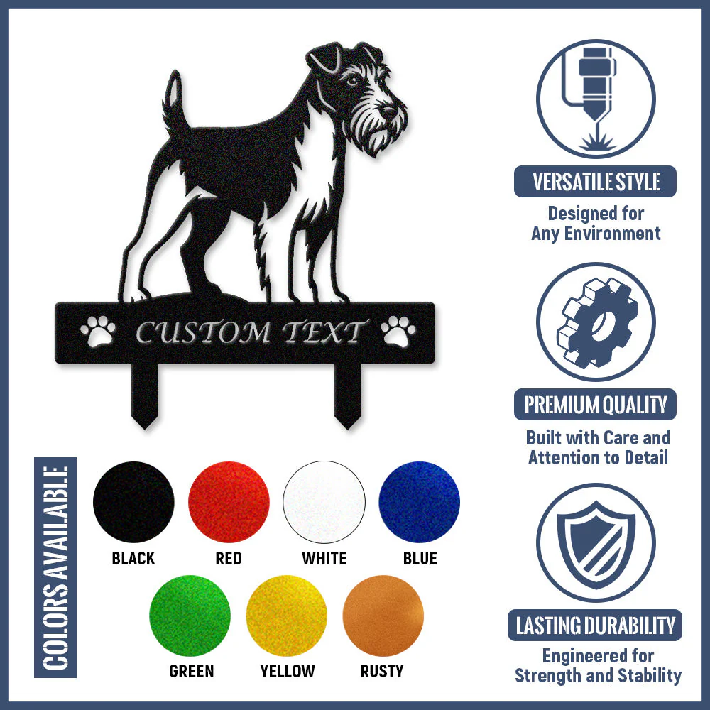 Terrier Irlandais à Poil Doux Silhouette de Chien Personnalisée Piquet de Jardin en Métal - Image 10