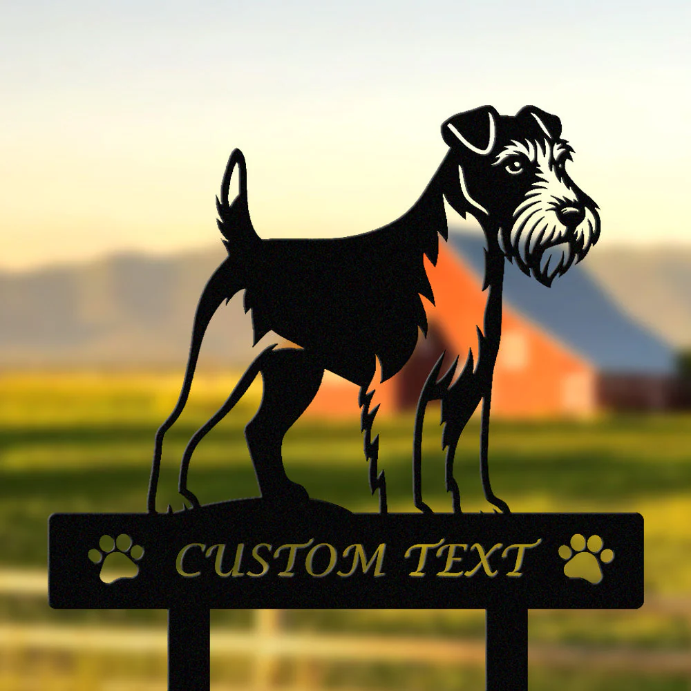 Terrier Irlandais à Poil Doux Silhouette de Chien Personnalisée Piquet de Jardin en Métal - Image 2