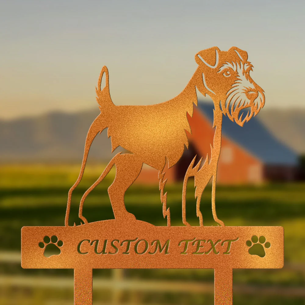 Terrier Irlandais à Poil Doux Silhouette de Chien Personnalisée Piquet de Jardin en Métal - Image 4
