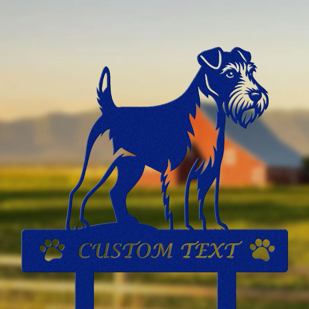 Terrier Irlandais à Poil Doux Silhouette de Chien Personnalisée Piquet de Jardin en Métal - Image 6