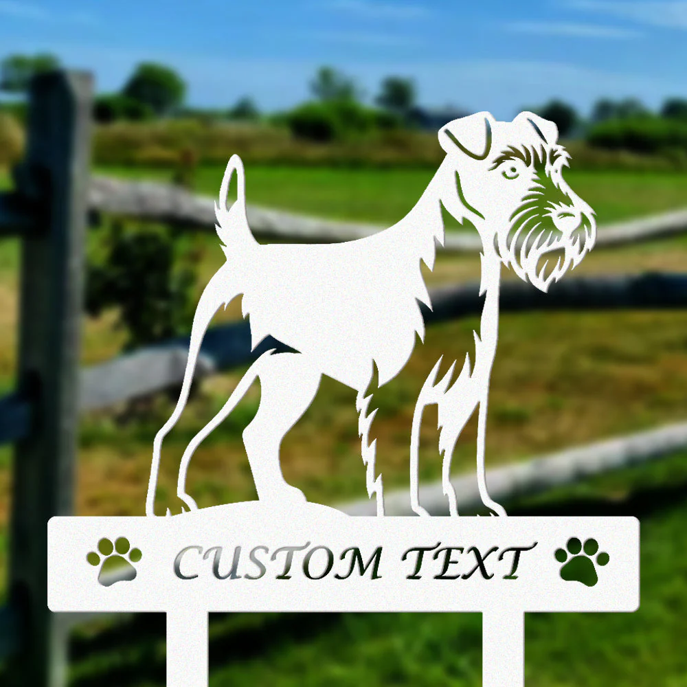 Terrier Irlandais à Poil Doux Silhouette de Chien Personnalisée Piquet de Jardin en Métal - Image 8