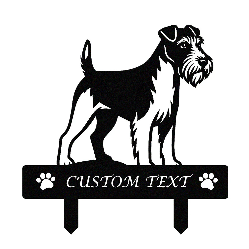 Terrier Irlandais à Poil Doux Silhouette de Chien Personnalisée Piquet de Jardin en Métal - Image 9