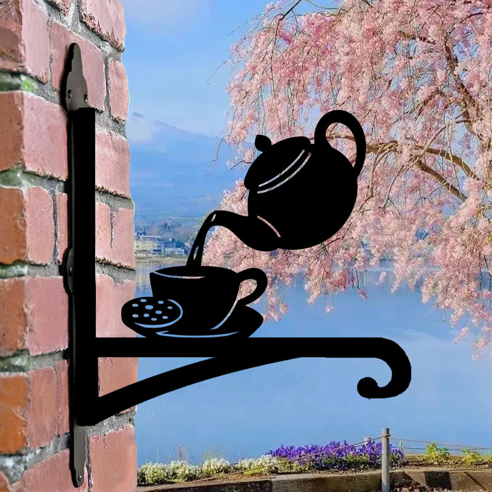 Théière et Tasse Support de Plantes à Suspendre Métallique - Image 3