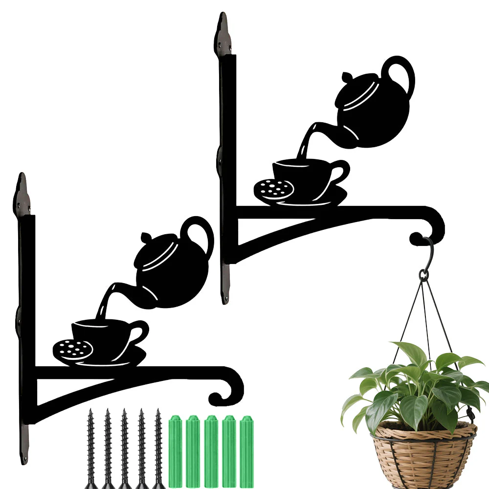 Théière et Tasse Support de Plantes à Suspendre Métallique - Image 8