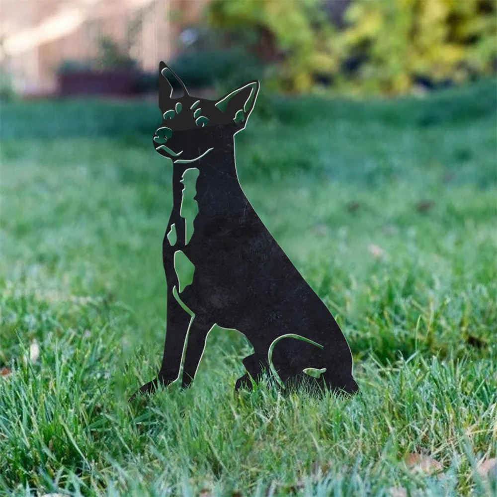 Toy Fox Terrier Silhouette en Métal - Image 5