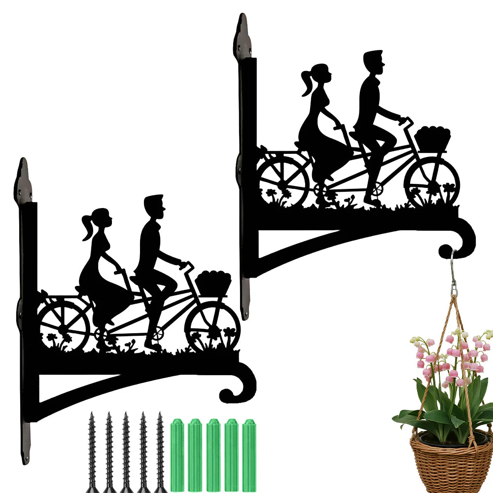 Vélo Tandem Support de Plantes à Suspendre Métallique - Image 8
