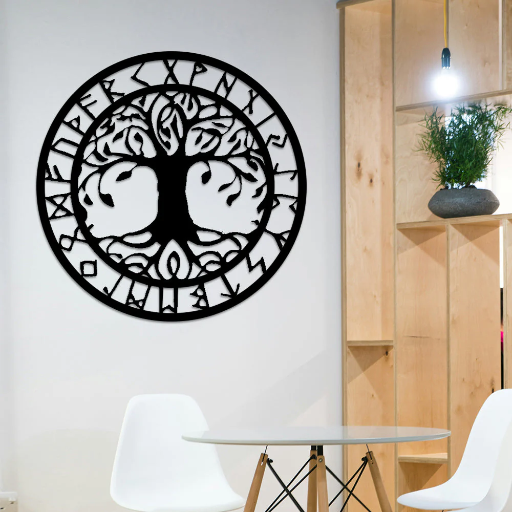 Viking Arbre de la Vie Art Mural en Métal - Image 12