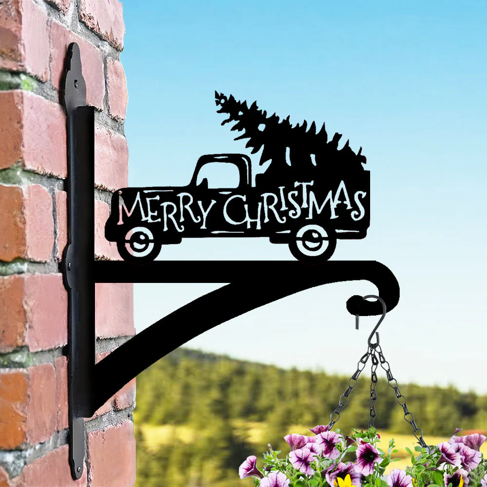 Voiture de Joyeux Noël Support de Plantes à Suspendre Métallique - Image 5