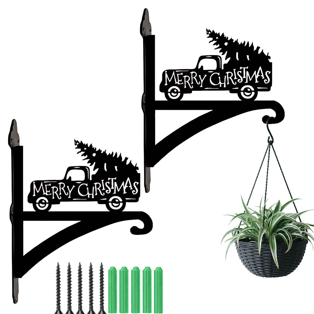 Voiture de Joyeux Noël Support de Plantes à Suspendre Métallique - Image 8