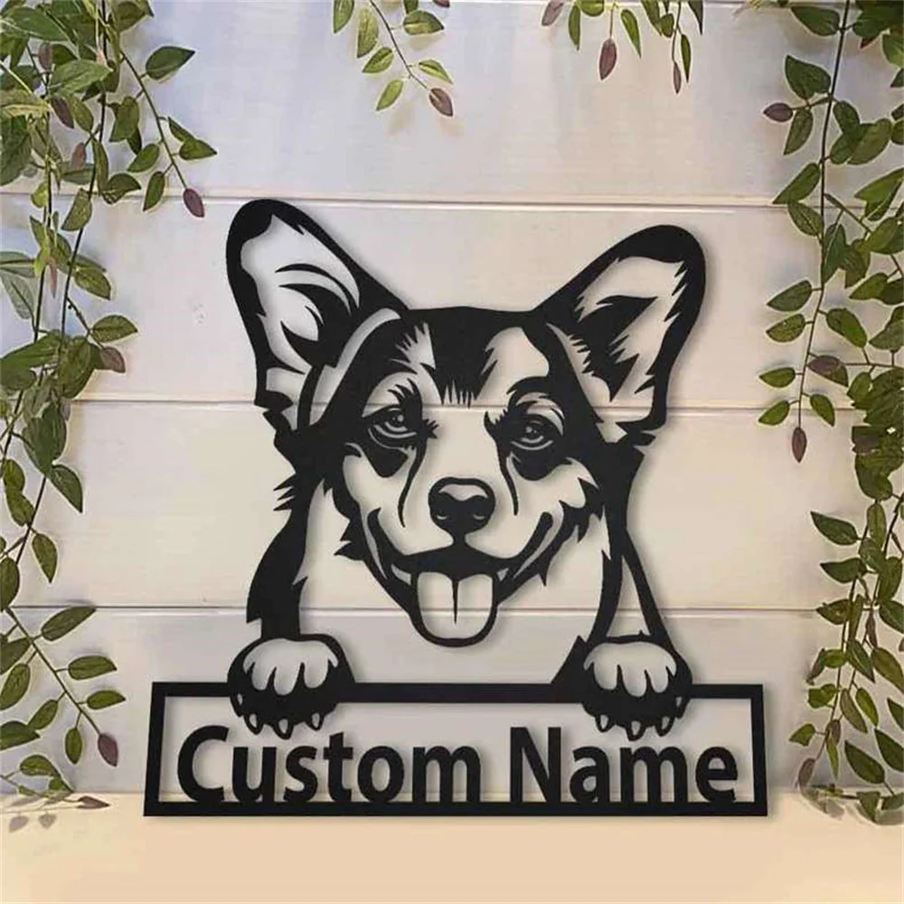 Welsh Corgi Art Mural en Métal Personnalisé pour Amoureux des Chiens - Image 3