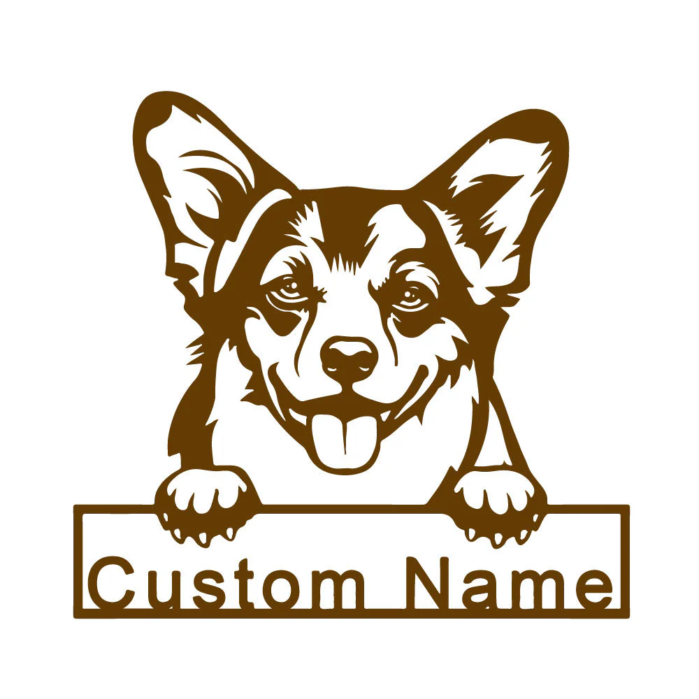 Welsh Corgi Art Mural en Métal Personnalisé pour Amoureux des Chiens - Image 5
