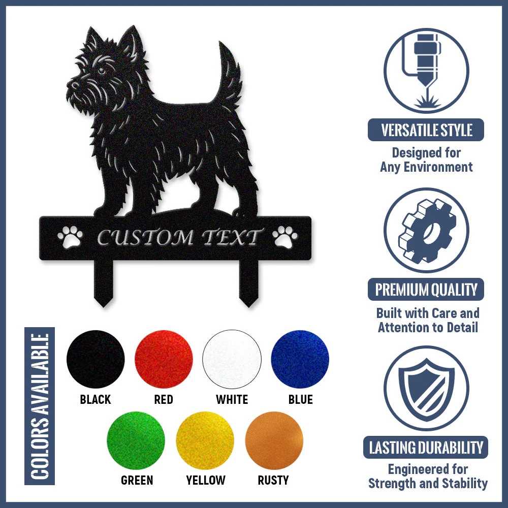 Westie Silhouette de Chien Personnalisée Piquet de Jardin en Métal - Image 10