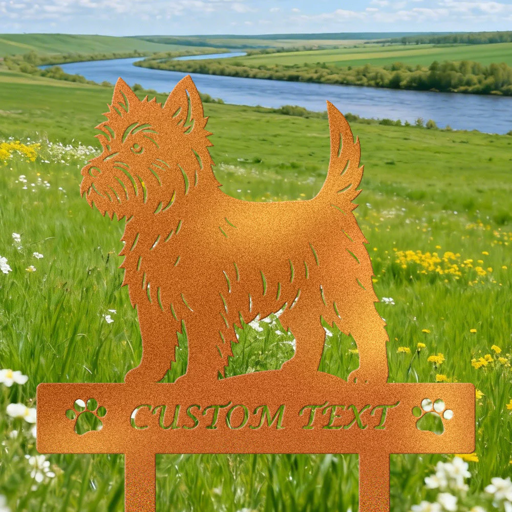 Westie Silhouette de Chien Personnalisée Piquet de Jardin en Métal - Image 4