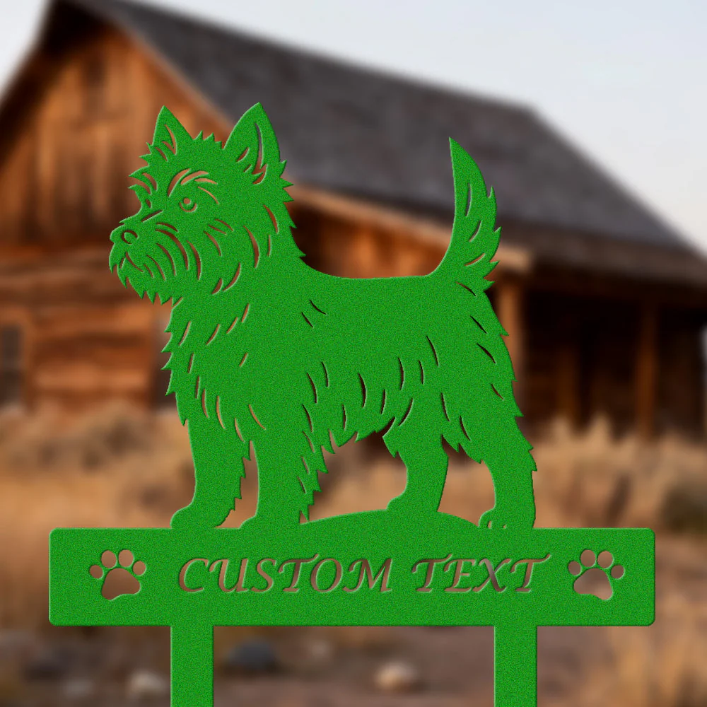 Westie Silhouette de Chien Personnalisée Piquet de Jardin en Métal - Image 5