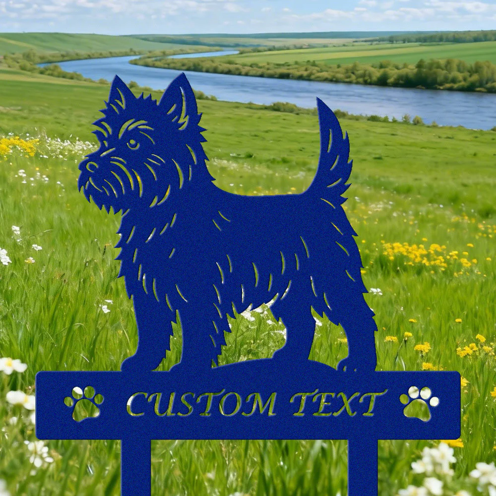 Westie Silhouette de Chien Personnalisée Piquet de Jardin en Métal - Image 6