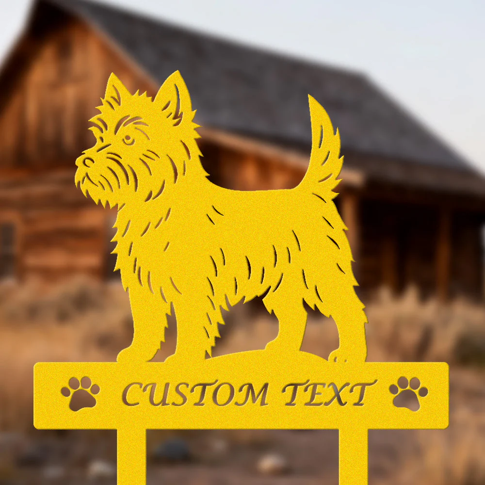 Westie Silhouette de Chien Personnalisée Piquet de Jardin en Métal - Image 7