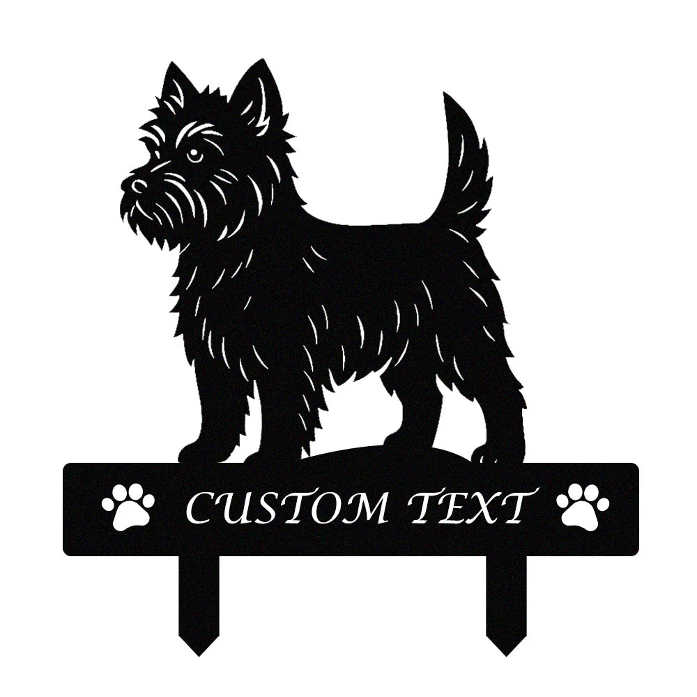 Westie Silhouette de Chien Personnalisée Piquet de Jardin en Métal - Image 9