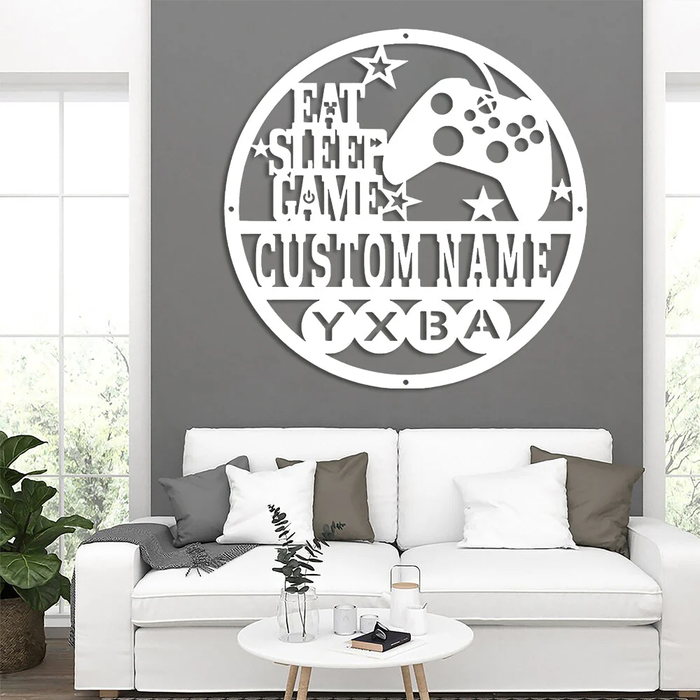 X Gamer Plaque Personnalisée en Métal Décoratif Mural - Image 3