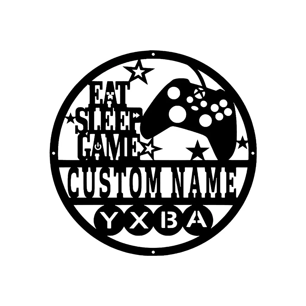 X Gamer Plaque Personnalisée en Métal Décoratif Mural - Image 7