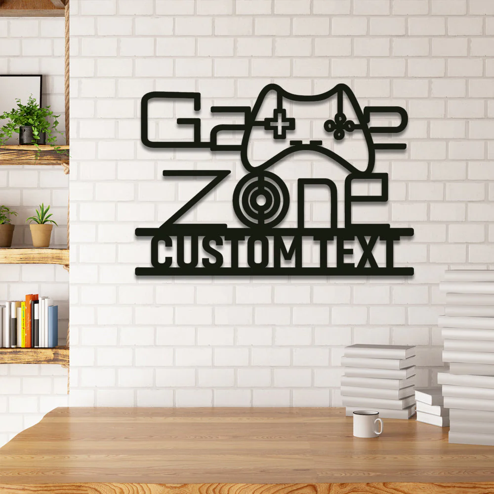 Zone de Jeu Plaque Personnalisée en Métal Décoratif Mural