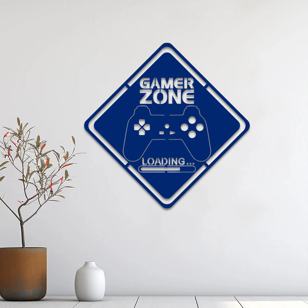 Zone Gamer Plaque en Métal Décoratif Mural - Image 5
